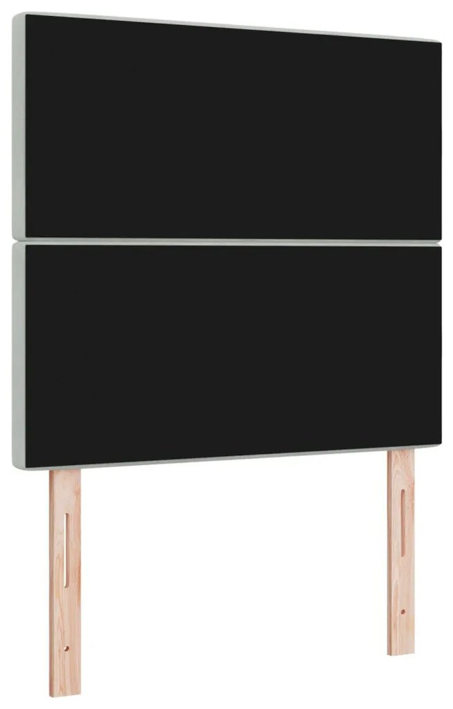 Bársony Fejtámla Argyle Világosszürke 100 cm Bársony