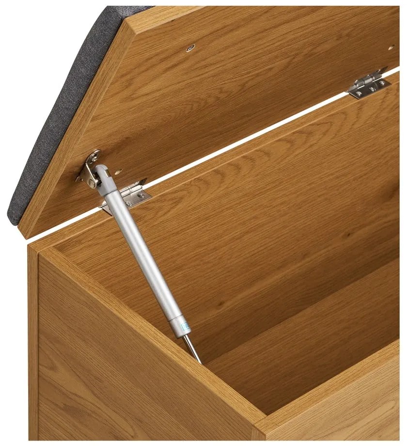 Natúr színű tárolóláda tölgyfa dekorral 92x48x33 cm Barco – House Nordic