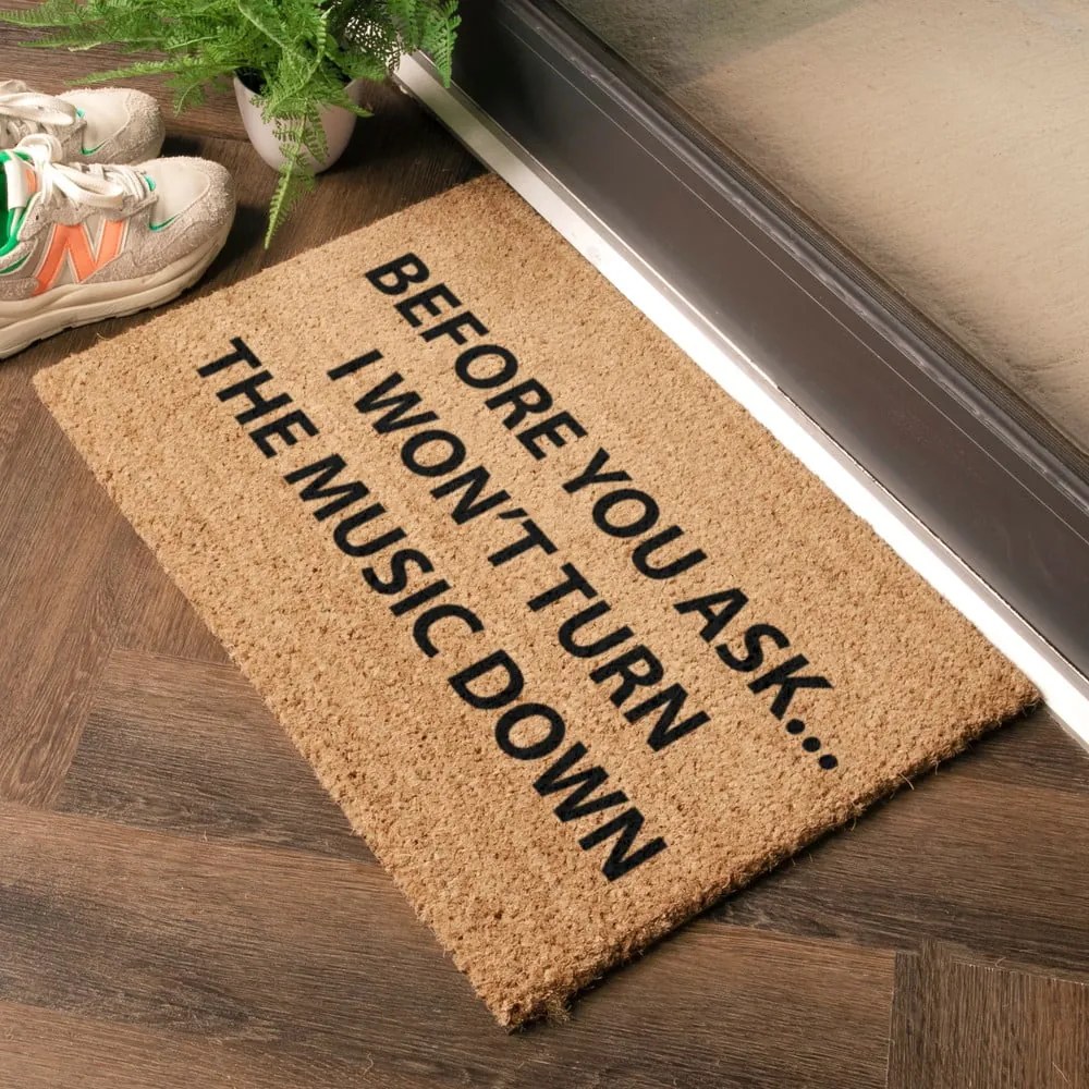 Kókuszrost lábtörlő 40x60 cm Loud Music – Artsy Doormats