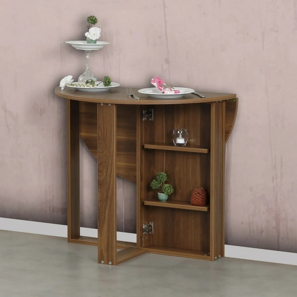 Összecsukható étkezőasztal Middle Walnut