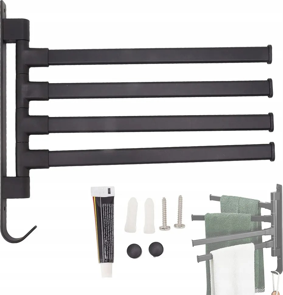 Fürdőszobai Törölközőtartó Loft Fém Fali Fürdőszoba Fogantyú 31,5cm