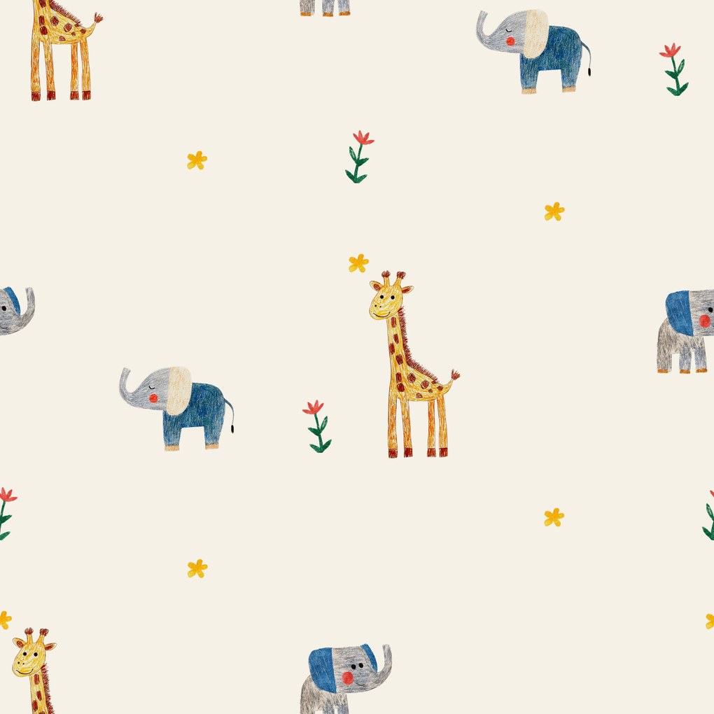Pamut lepedő LITTLE SAFARI színes 140x240 cm