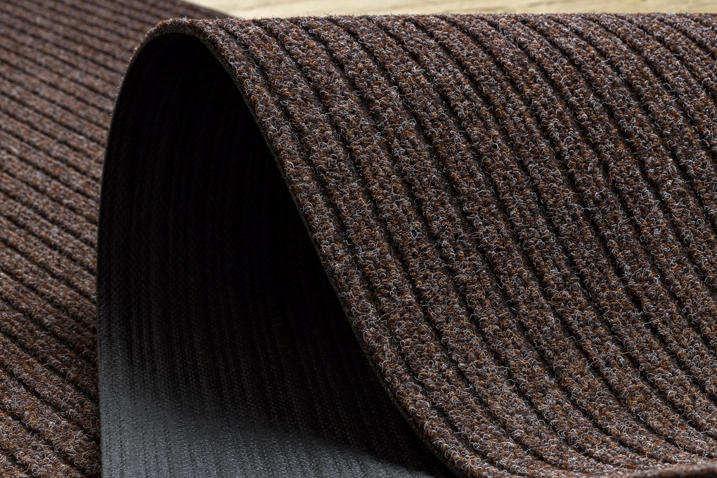 Lábtörlő gumi Ceylon c.barna Csíkos Kordbársony Vastag 200x140 cm