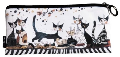 FRI.19014 Tolltartó 19x1,5x9cm, polyester,Rosina Wachtmeister:Cats sepia
