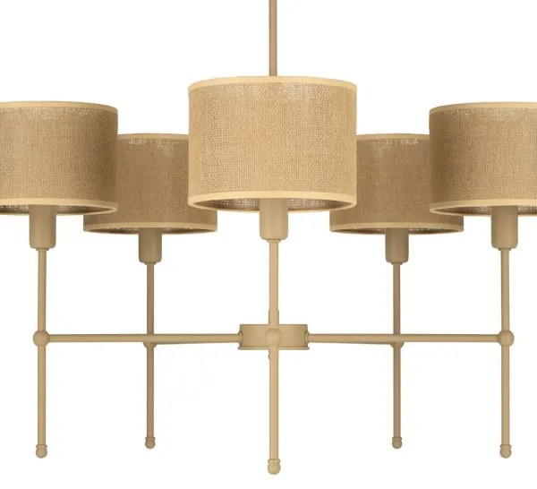 MADELA rudas csillár 5xE14/40W/230V juta/bézs