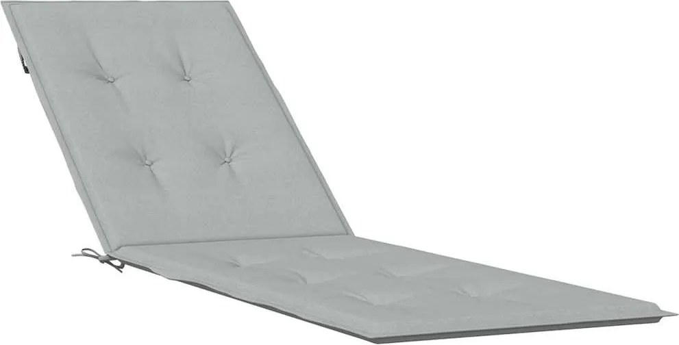 vidaXL melange világosszürke szövet nyugágypárna (75+105) x 50 x 4 cm