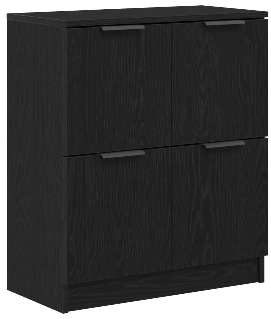 vidaXL Széf Fekete tölgy 60 x 30 x 70 cm Faanyag