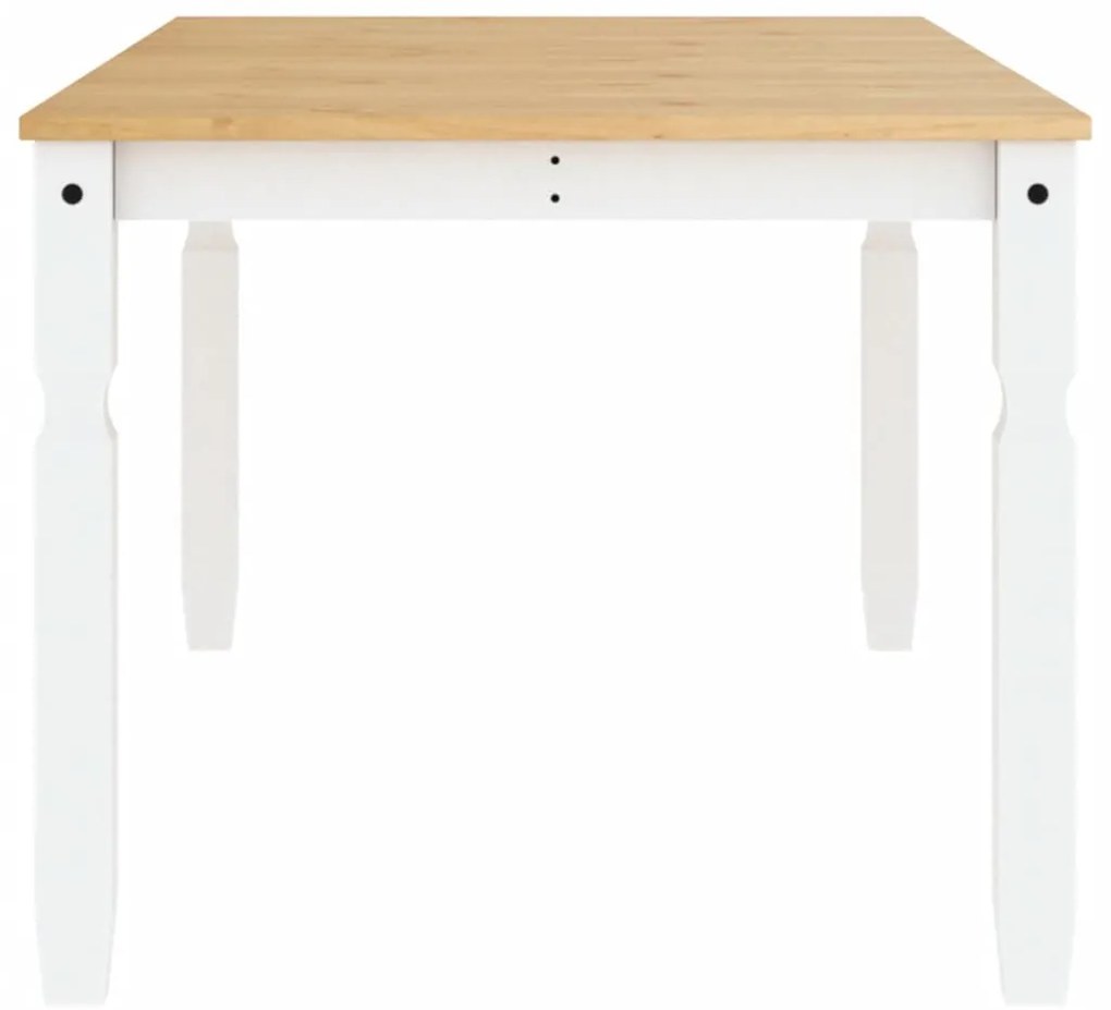 Corona fehér tömör fenyőfa ebédlőasztal 180 x 90 x 75 cm