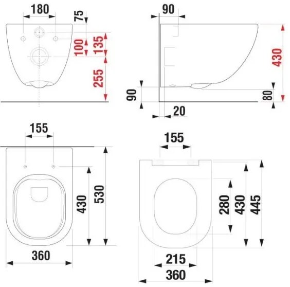 JIKA H8667140000001 - Függesztett WC MIO + WC-ülőke SoftClose MIO
