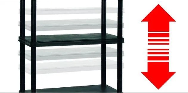 Keter Műanyag 5 állítható polccal 300kg teherbírás