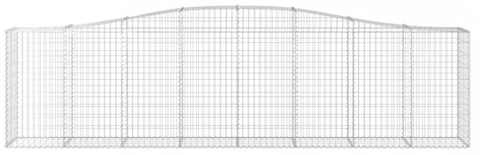 7 db íves horganyzott vas gabion kosár 400x50x100/120 cm