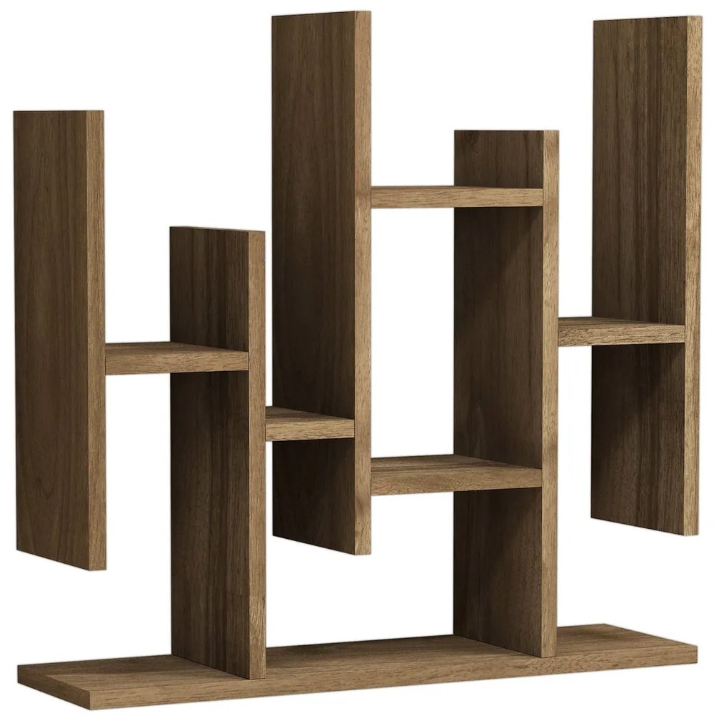 Fali polc Flower - Walnut