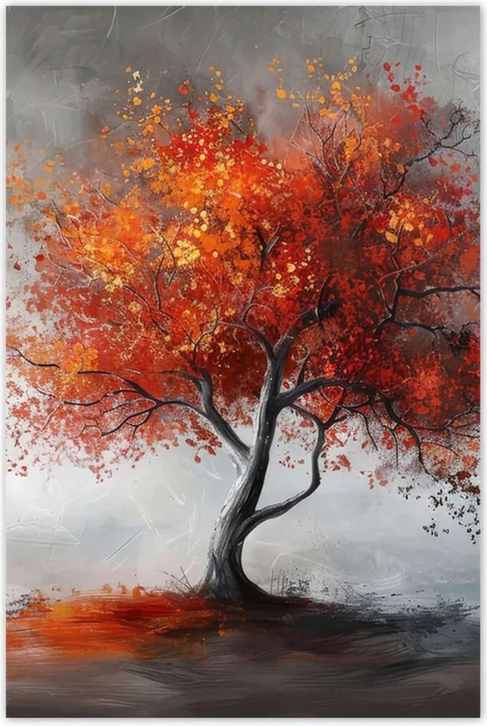 Fotótapéták 80x120 Fa tüzes színekben