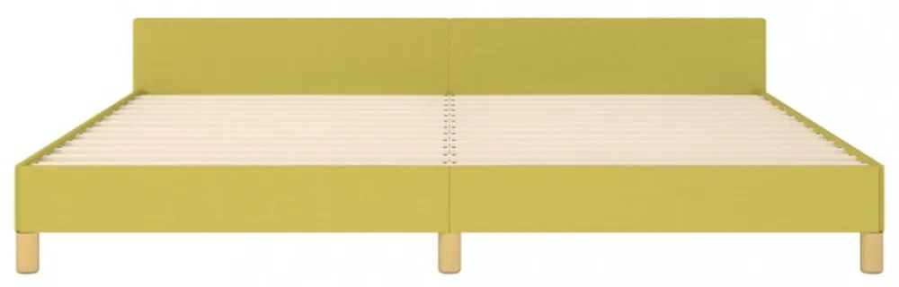 zöld szövet ágykeret matrac nélkül 200 x 200 cm