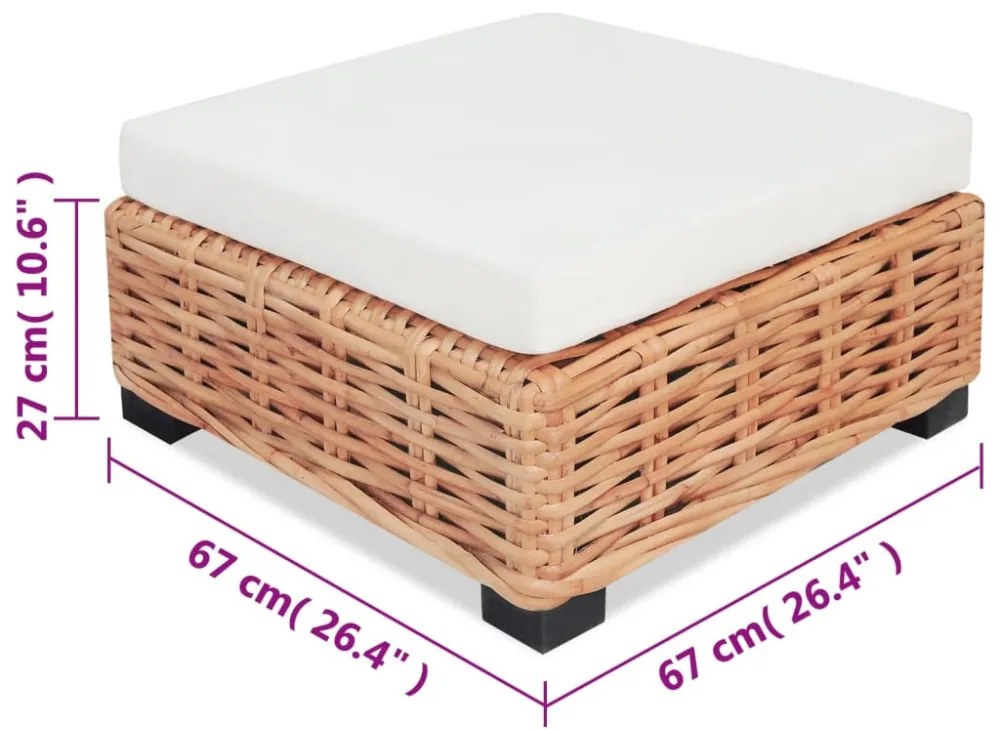 16 részes természetes rattan kanapészett