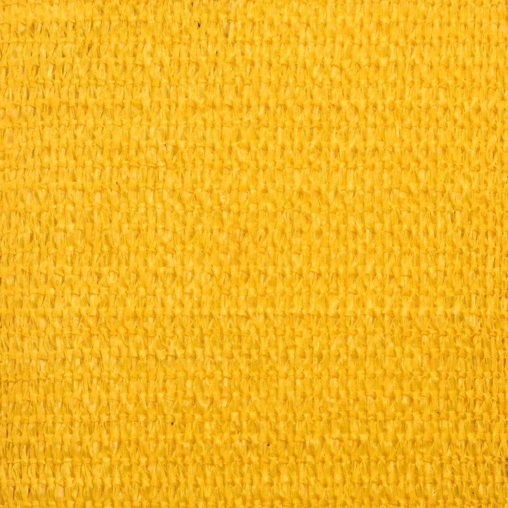 sárga négyszögletű HDPE napvitorla 160 g/m² 4x6 m