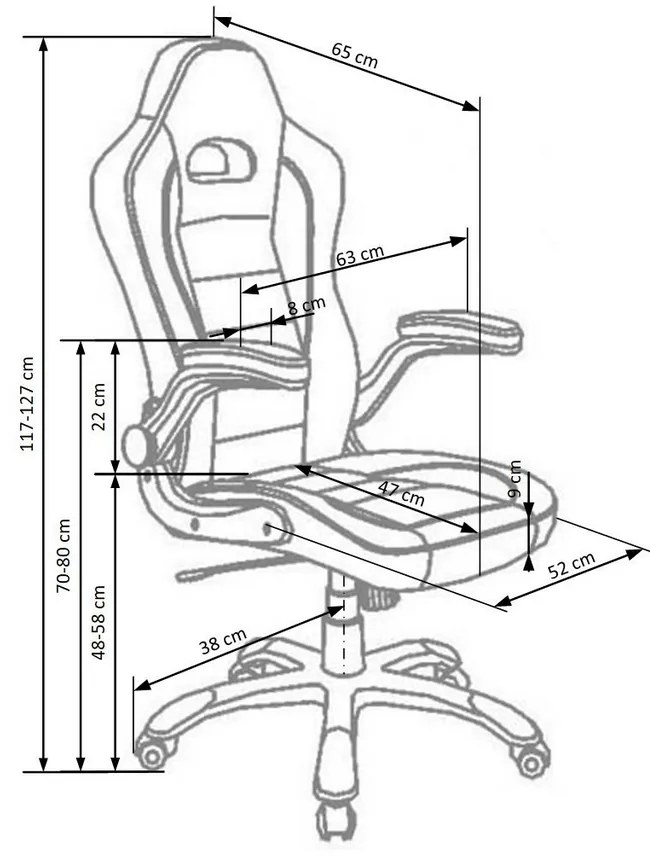 Lotus irodai fotel, szürke / fekete