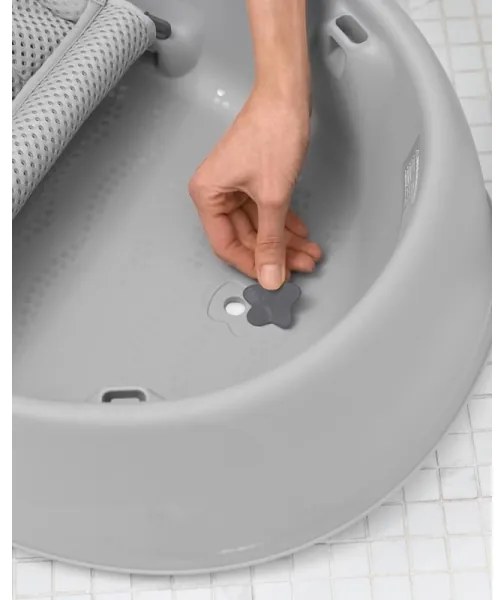 Skip Hop - MOBY 3 gyerek fürdető ergonomikus párnával, szürke