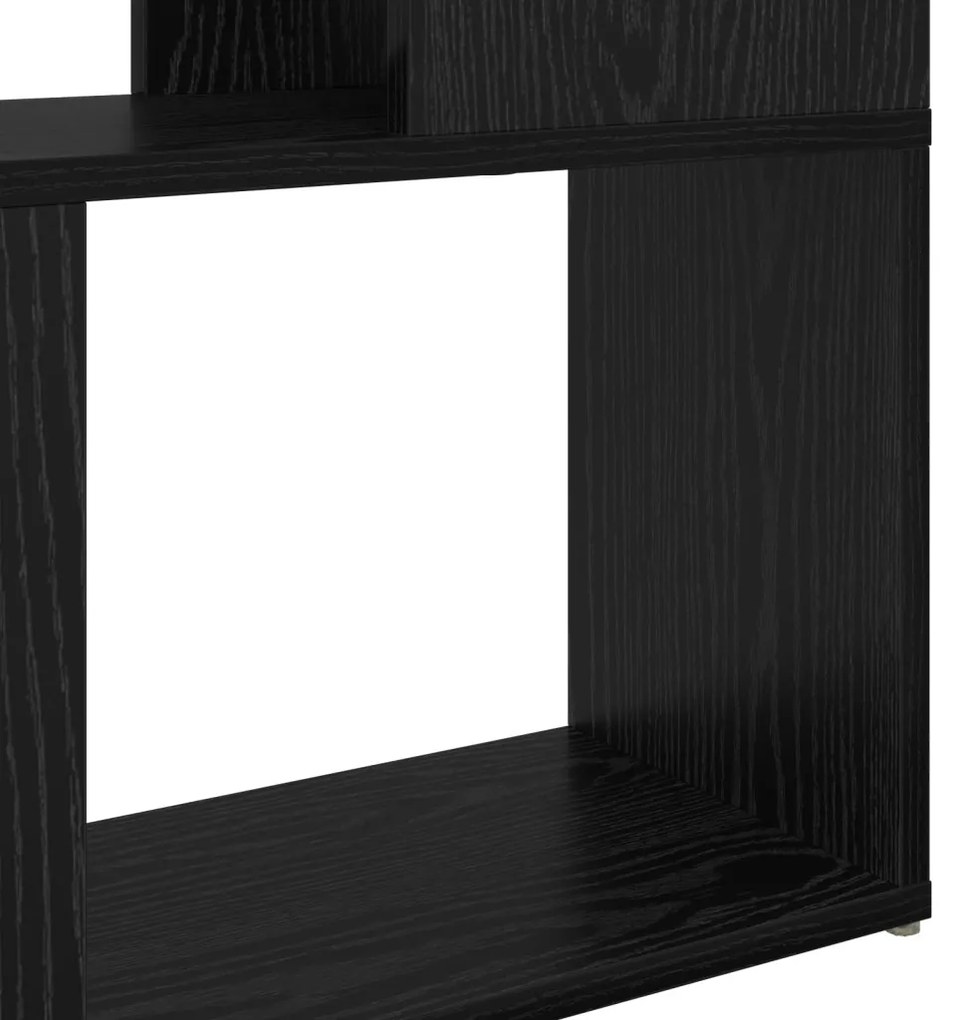 könyvespolc Fekete tölgy Szerelt fa 60 x 24 x 155 cm