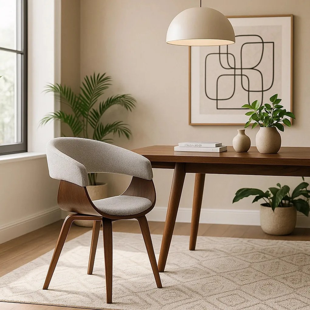 Elegáns Étkezőszék Szürke/Dió Színben. GARY 2