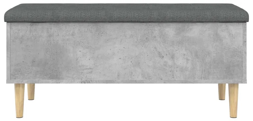 betonszürke szerelt fa tárolópad 102x42x46 cm