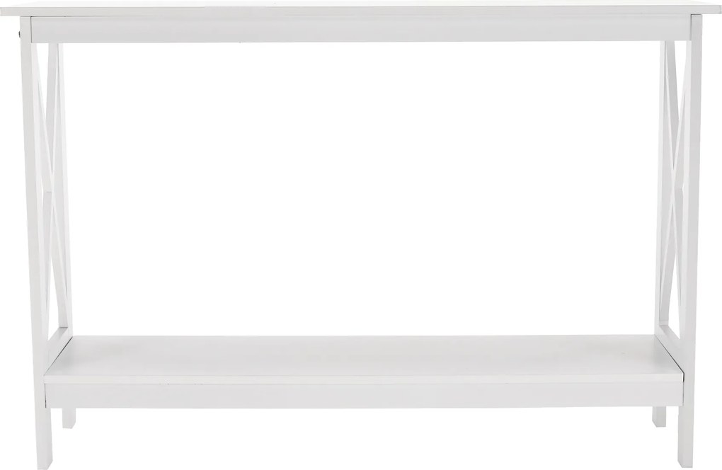 Konzolasztal, fehér, APOLOS