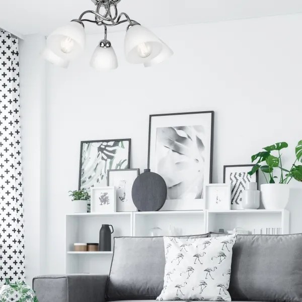Mennyezeti csillár 5xE27/60W/230V fényes króm