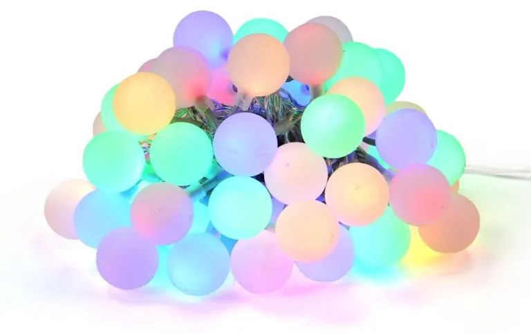 NEXOS Kültéri világítás 50 LED 25 mm pasztel színek