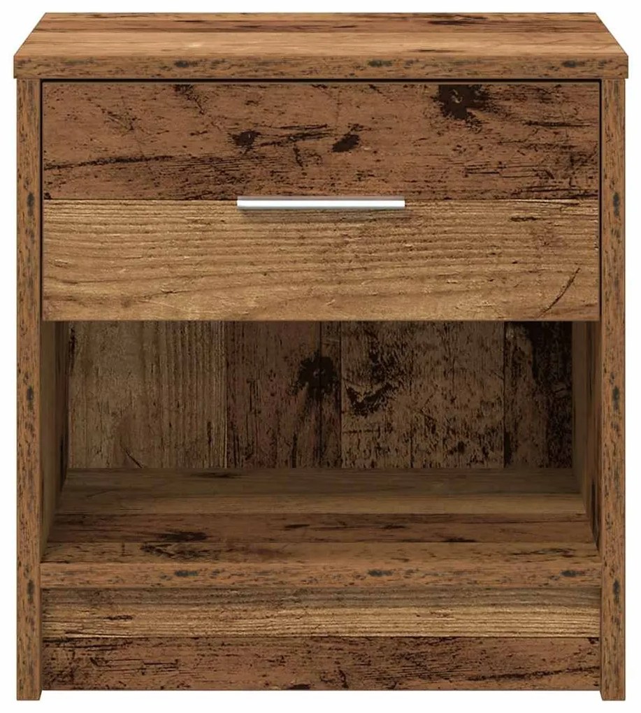 Antik fa színű éjjeliszekrény fiókkal 39x28x41 cm