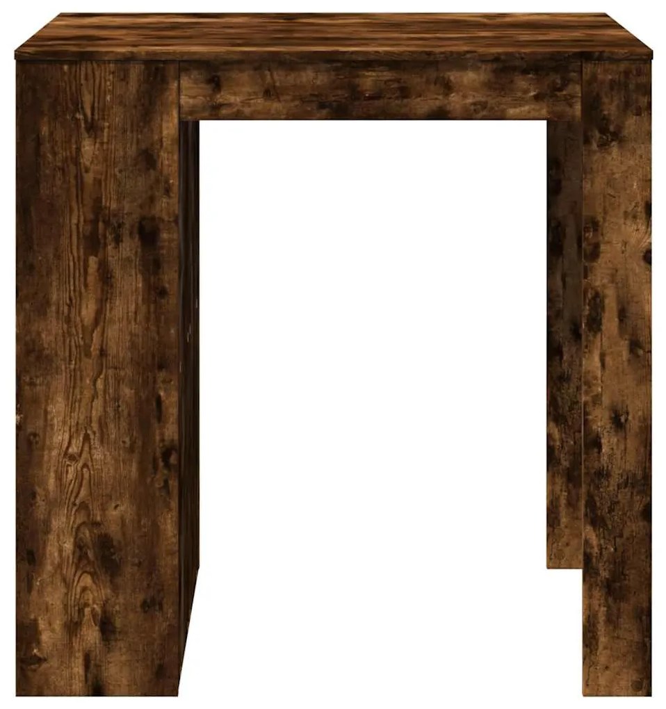 füstös tölgy színű szerelt fa bárasztal 102 x 70 x 103,5 cm