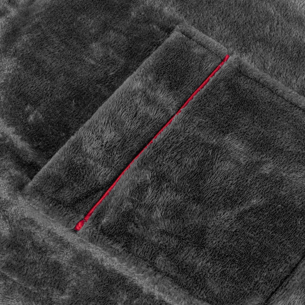Fürdőköpeny Roger Grey Red Men L
