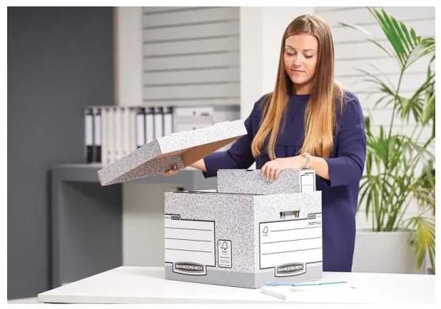 Fellowes Bankers Box Fast Fold archiváló konténer - 10 db, szürke