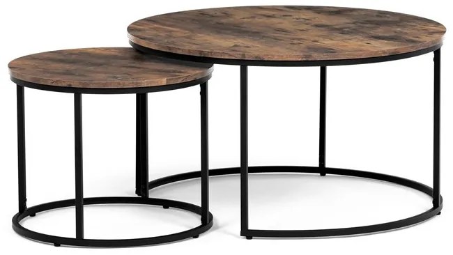 80×80 cm-es dohányzóasztal, MDF, Old Wood tölgy színben. AF-3002 OLW