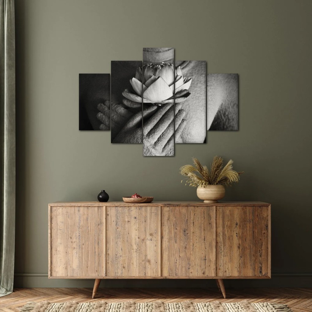 Kép - Lótusz Buddha kezében (150x105 cm)