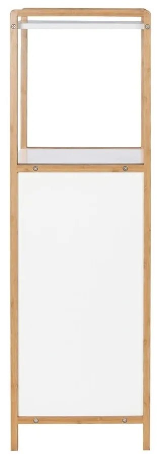 Fehér-natúr színű bambusz fürdőszobai polcos állvány 40x95 cm Finja – Wenko