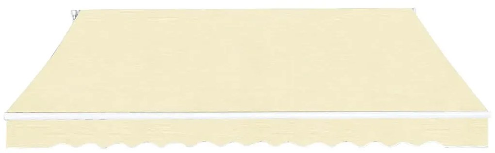 vidaXL kézi működtetésű összecsukható napellenző, krémszínű, 400 cm