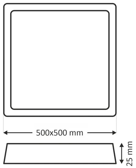 LED mennyezeti lámpa LED/40 W/230 V 3000/4000/6500 K 50x50 cm fehér