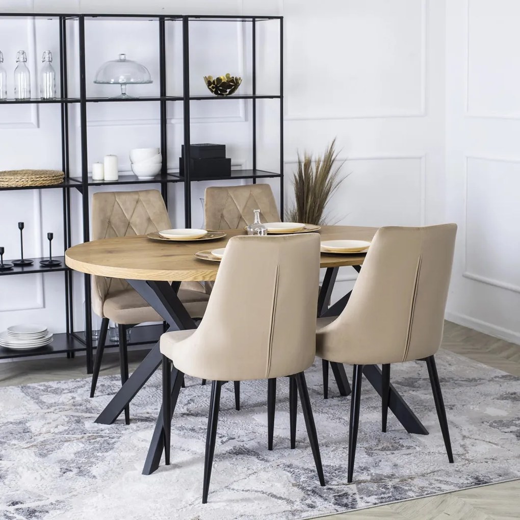 CORK szék, bézs, velúr