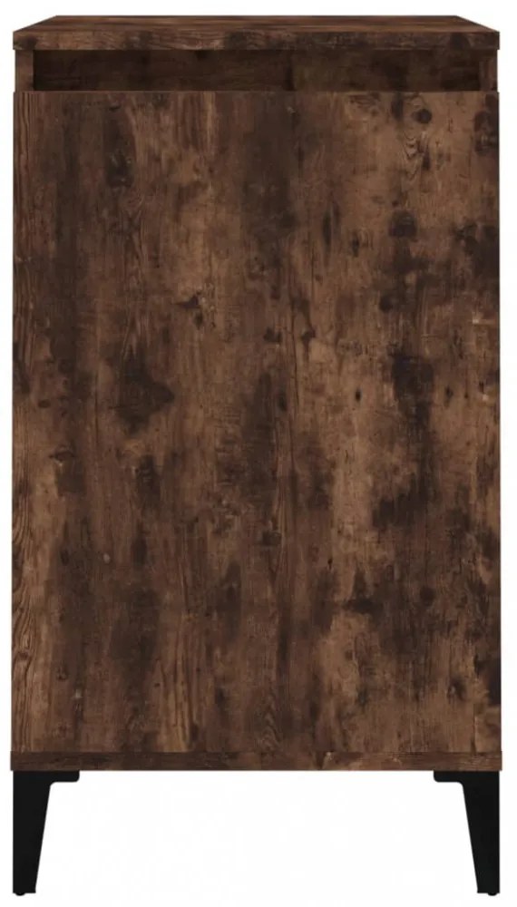 füstös tölgy színű szerelt fa éjjeliszekrény 40x35x70 cm