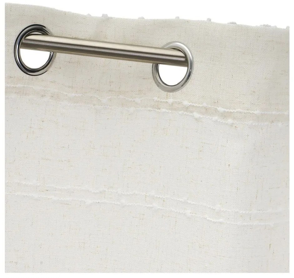 Fehér-bézs lenkeverék függöny 140x260 cm Nodes – Casa Selección