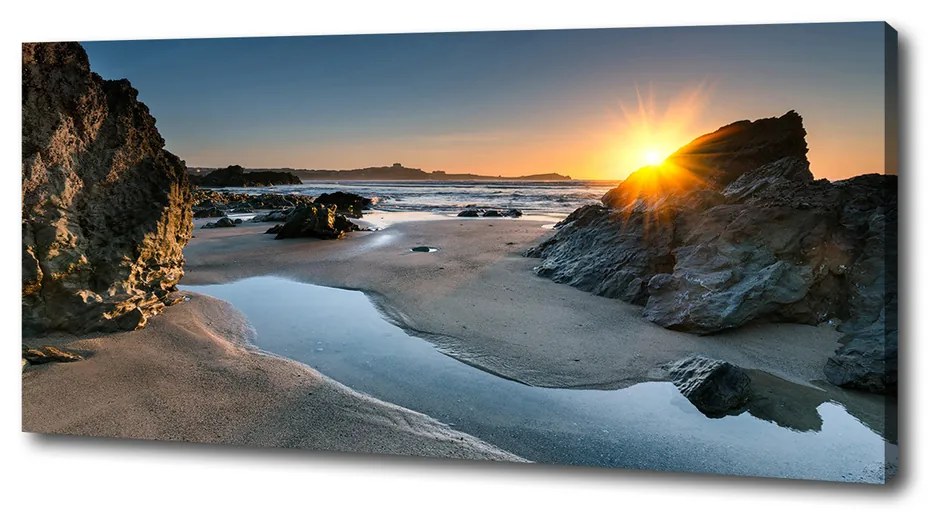 Vászon nyomtatás Rocks a tengerparton pl-oc-125x50-f-64210994
