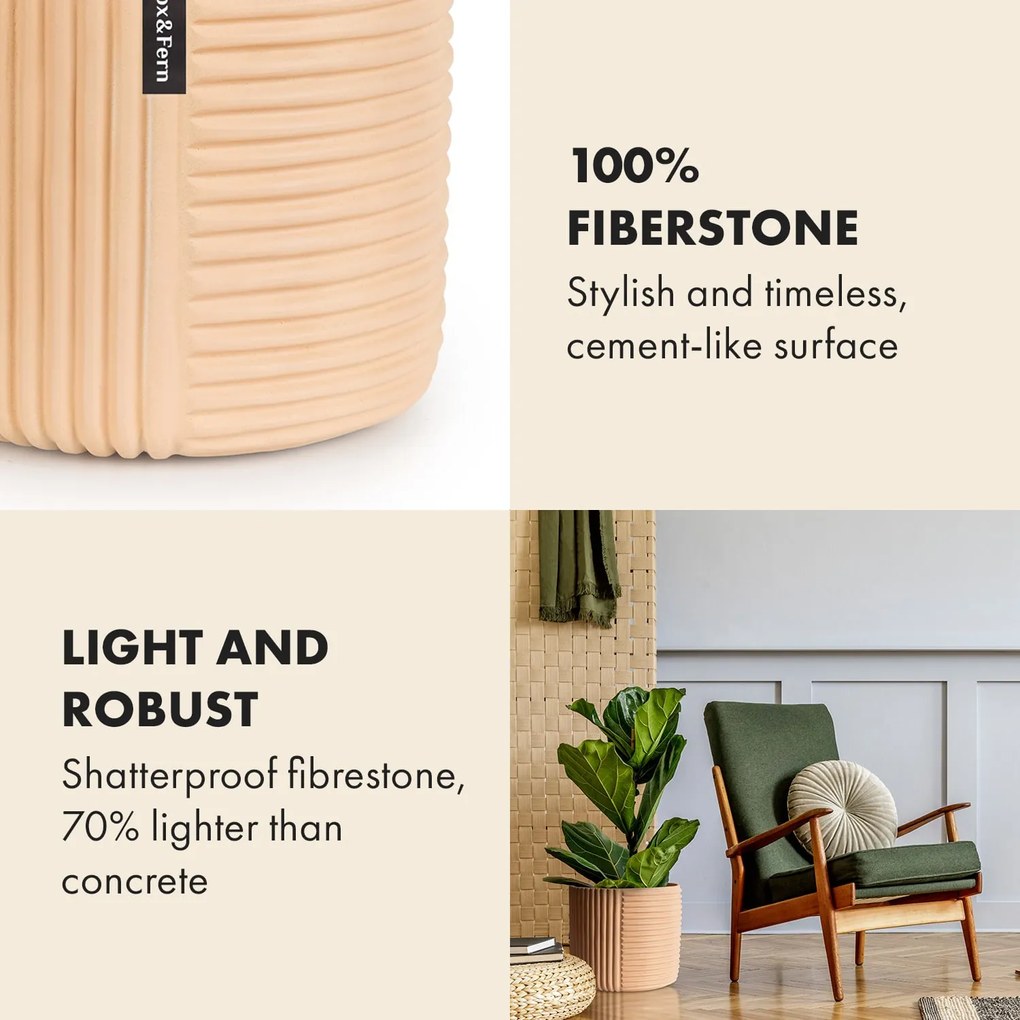 Fox & Fern Hasselt virágcserép polystonból, kézzel készített, 3D megjelenésű növények számára alkalmas.