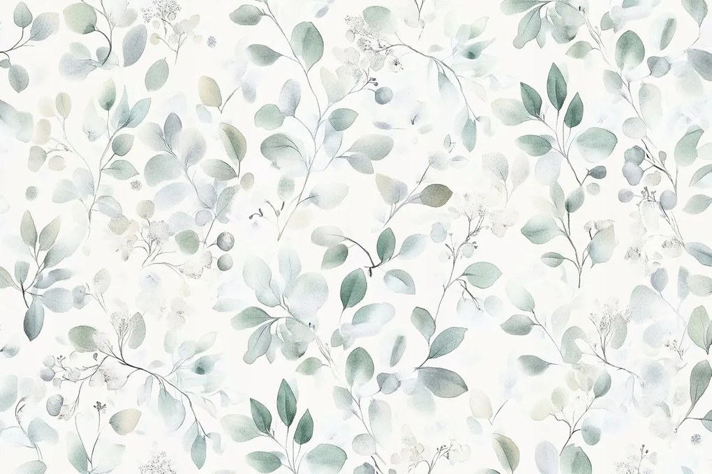 Fotótapéta Flizelina Természet Növények Levelek Ágak Zöld 416x254 ragasztó