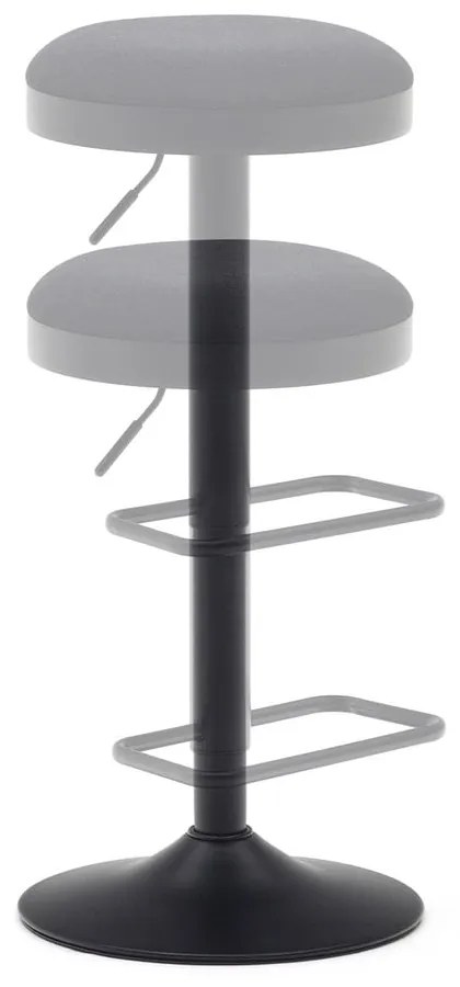 Fekete bárszék szett 2 db-os 58 cm Zaib – Kave Home