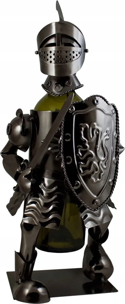 Bortartó állvány fém palackhoz 0.75L "lovag" Ideális Ajándék