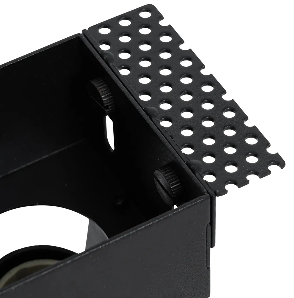 6 db-os süllyesztett spotlámpa szett fekete GU10 50 mm perem nélküli - Oneon