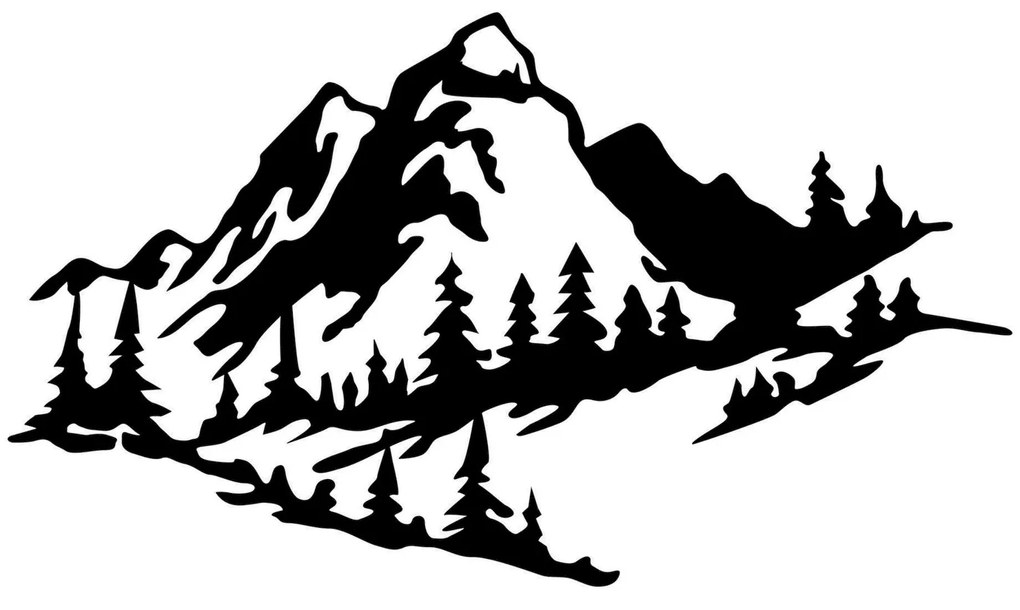 Fém fali dekoráció, Mountain 2