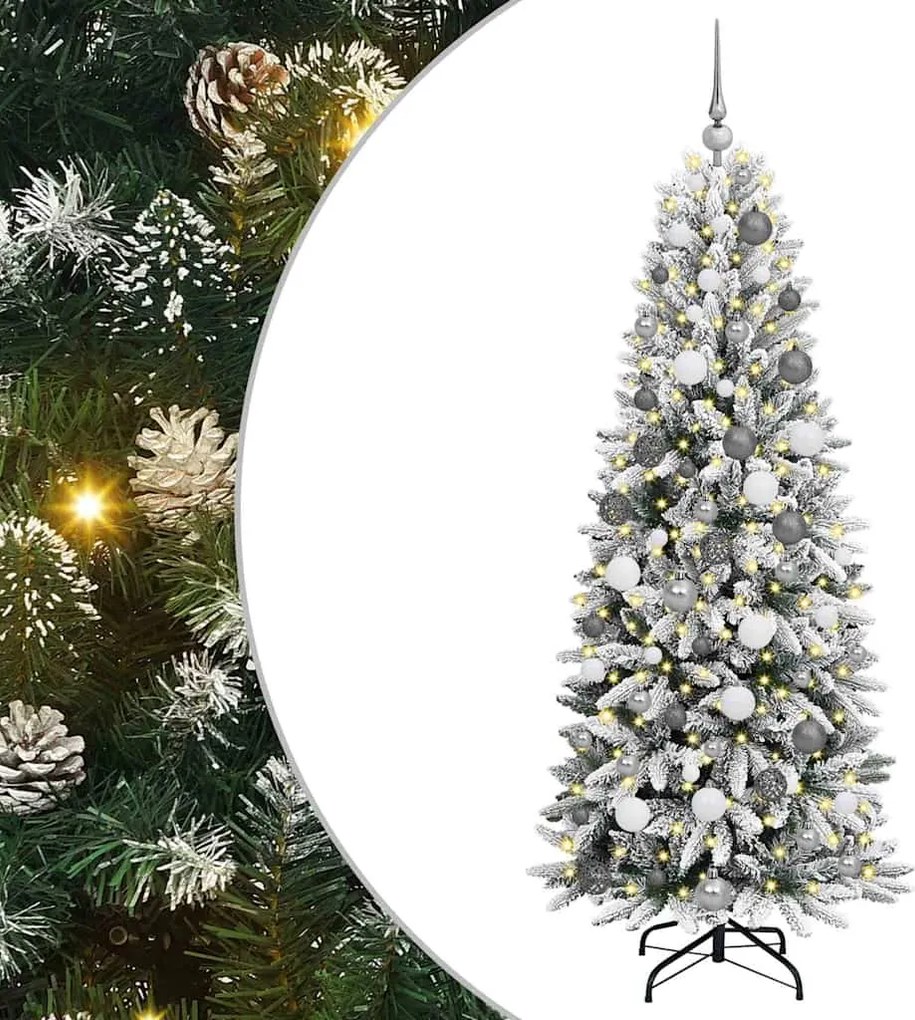 vidaXL Mű karácsonyfa Fehér 180 cm PVC és Műanyag és Acél és PE