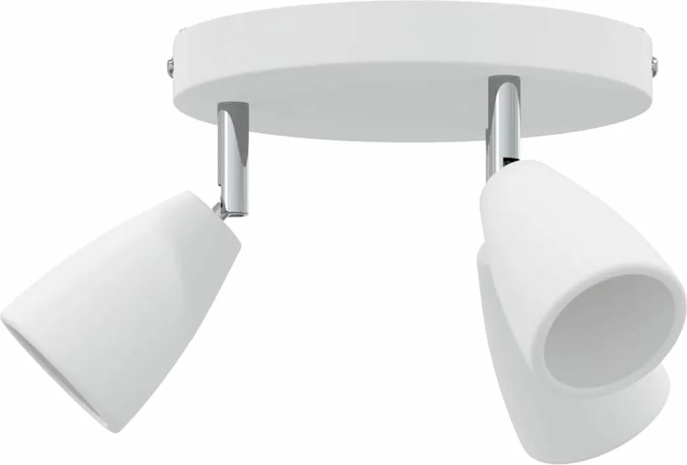 vidaXL Mennyezeti spotlámpa fényszórókkal Fehér 19 x 19 x 14,5 cm Fém
