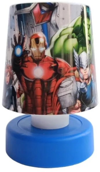 LED gyerekszoba éjjeli lámpa AVENGERS 11 cm kék
